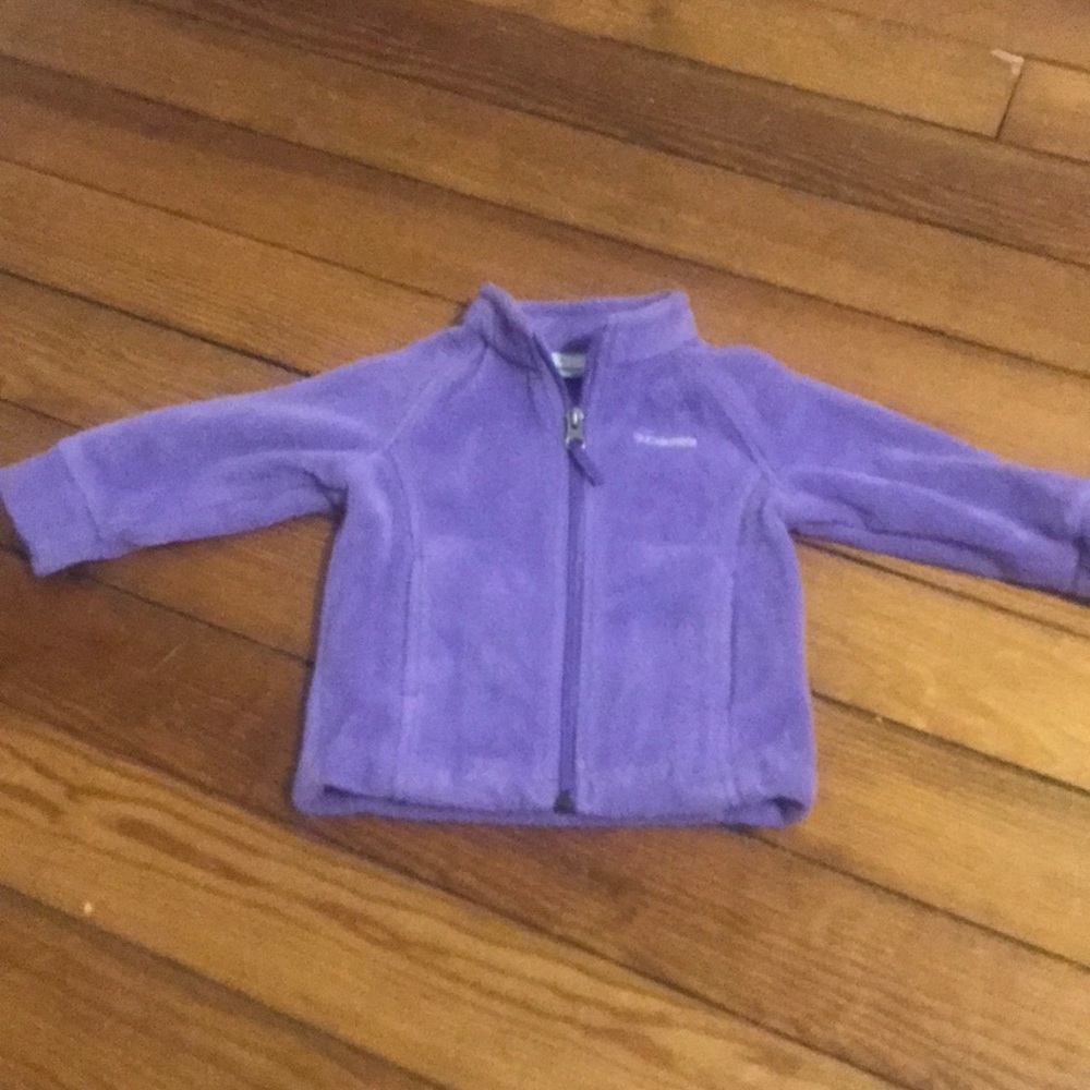 Columbia zip fleece - purple sz 6-12mos